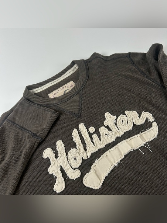 Hollister Other - Hollister Men’s SZ XL VTG Y2K Gray Thermal Waffle Spell Out Long Sleeve Shirt